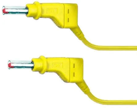 Produktfoto 1 von Staubli Steckverbinder-Messleitung 32A Stecker / Stecker, Gelb Polyvinylchlorid-isoliert 500 mm, 600V