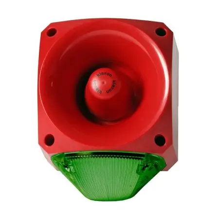 Produktfoto 1 von Klaxon PNC LED, Dauerbetrieb-Licht Signalleuchte 60V Grün IP66 Feststehend / 116 dB 116 dB @ 1m