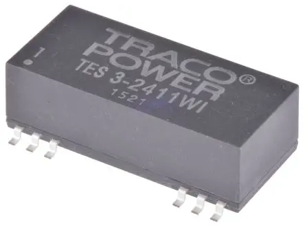 Produktfoto 1 von TRACOPOWER TES 3WI DC/DC Konverter, 5V dc OUT 600 mA Oberfläche 36V dc 1.5 kV dc 3 W -40 °C 70 °C