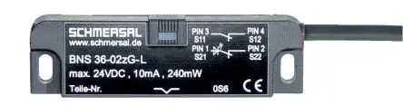 Produktfoto 1 von Schmersal BNS 36 Magnetisch 5-m-Kabel Sicherheitsschalter aus Glasfaserverstärkter Kunststoff, Schließer (NO), Öffner /