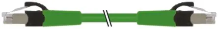 Produktfoto 1 von Murrelektronik Limited Cat6a Ethernet-Kabel, 3 m, Grün Abgeschirmt Stecker, A RJ45 Stecker, B RJ45, Schwer entflammbar,