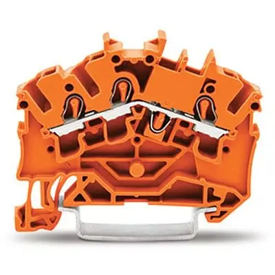 Produktfoto 1 von WAGO TOPJOB S Anschlussklemmenblock DIN-Schiene 1 Orange, 2.5mm², 600V Einsteck-Anschluss IECEx/ATEX/CSA