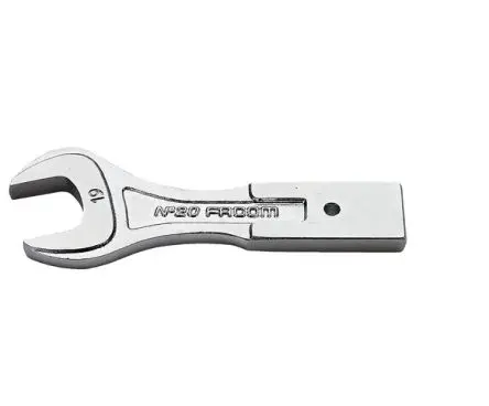 Produktfoto 1 von Facom, 12 x 7 mm Offenes Ende Offener Einsatz, Chrom, 19 mm