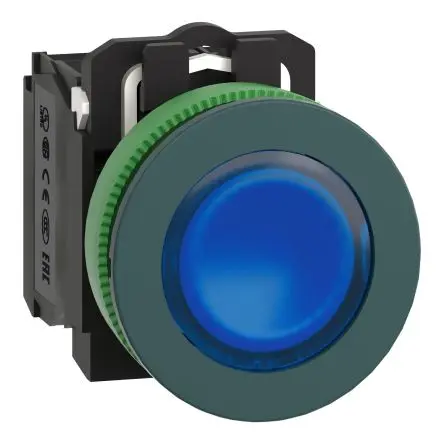 Produktfoto 1 von Schneider Electric XB5 Druckschalter Blau Beleuchtet Federrückstellung Panel Ø 30 mm, 1-poliger Umschalter / 10A 240 V