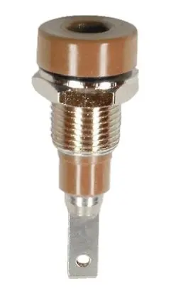 Produktfoto 1 von Staubli 2 mm Buchse Braun Buchse für Laborstecker, 30 V, 60V dc 10A Stecker
