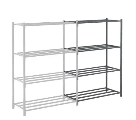 Produktfoto 1 von Manorga Verlängerungssockel, 4 Regale, Stahlblech, RAL 7024, 2000 mm x 1010mm, 700 mm, 500 kg Last