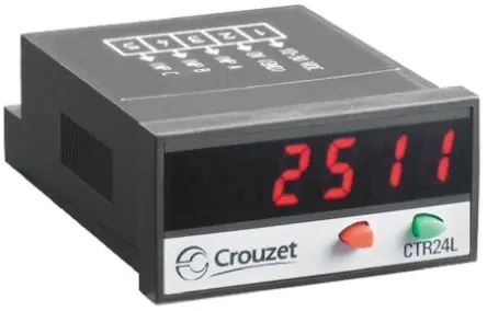 Produktfoto 1 von Crouzet CTR24L Zähler Zähler LED-Display Manuell 6-stellig 30V, Stunden