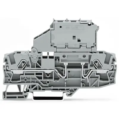 Produktfoto 1 von WAGO TOPJOB S Abgesicherter Anschlussklemmenblock 1 Grau, 6mm² Einsteck-Anschluss Abgesichert CSA