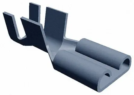 TE Connectivity FASTON .250 Flachsteckhülse, Schwarz, Unisoliert, 6.35 x 0.81 mm, Buchse, 11 AWG min, 10 AWG