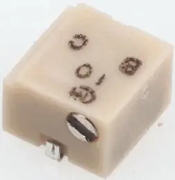Produktfoto 1 von Bourns PVG5 12-Gang Oberfläche Trimm-Potentiometer, Seitliche Einstellung, 10 kΩ, 10 %, 0.25 W, J-Haken, L. 4.8 mm, L.