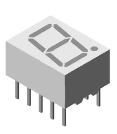 Produktfoto 1 von Vishay TDS.31 LED-Anzeige 7 Segmente 1 Zeichen Anode, Grün 625nm