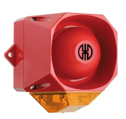 Produktfoto 1 von Werma 439 Xenon, Filament/Warnsummer-Licht Beacon-Sounder-Kombination 230V Gelb, Rot IP65 Wand / 92 dB 98 dB @ 1m