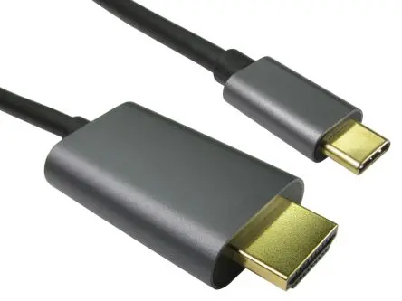 Produktfoto 1 von RS PRO Stecker IC-Buchse USB-Kabel, USB Typ C Stecker / HDMI, 1 m Schwarz