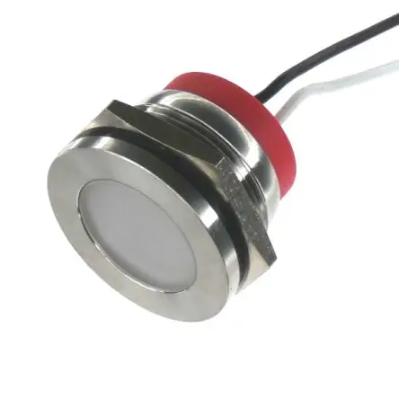 Produktfoto 1 von CML PL22SL Edelstahl-Panel-Leuchte Weiß Panel-LED, Draht 12V 22 mm, IP67