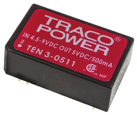 TRACOPOWER TEN 3 DC/DC Konverter, 5V dc OUT 500 mA Oberfläche 9V dc 1.5 kV dc 2.5 W -40 °C 85 °C