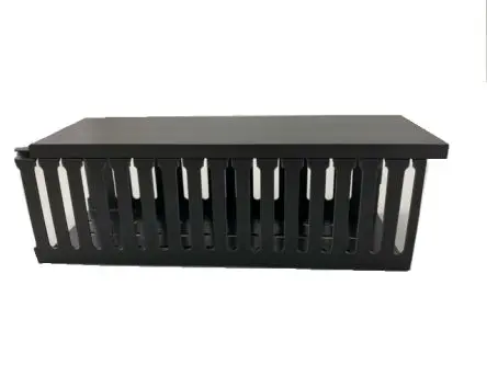 Produktfoto 1 von RS PRO Wiring Duct Schwarz, 100mm x 75 mm Polyvinylchlorid, Länge 2 m, Seitenwand Offen