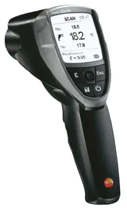 Produktfoto 1 von Testo 835-T1 Infrarot Thermometer, -30 °C 50:1, bis 600 °C, ±1.5 °C, ±1 °C, ±2.5 °C, Celsius, ISO-kalibriert