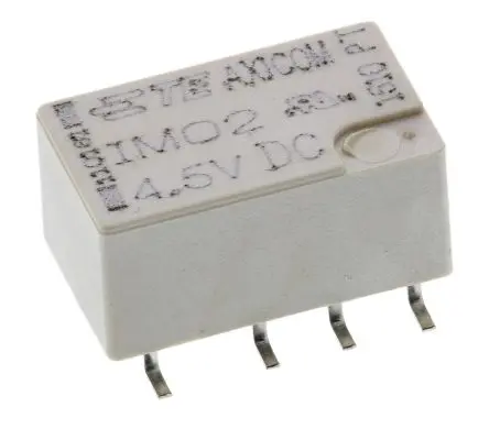 Produktfoto 1 von TE Connectivity IM Signalrelais Oberfläche, 4.5V dc Spule, 2-poliger Umschalter, max. 2A, 250V ac / 220V dc, Lot
