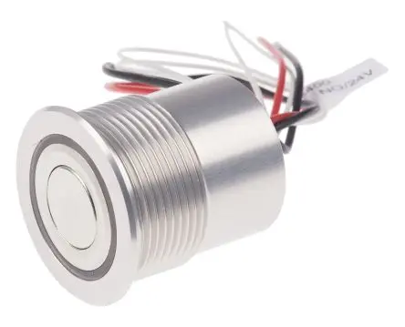 Produktfoto 1 von Schurter MCS 30 Druckschalter Rot Beleuchtet Rastend Panel Ø 30 mm, SPST / 125mA 48 V dc, IP40, IP65