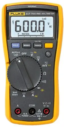 Produktfoto 1 von Fluke 117 Fluke 117 Digital Digital Multimeter Echteffektivwert, CAT III 600 V ac / 10 A ac 10 A dc, 40 mΩ,