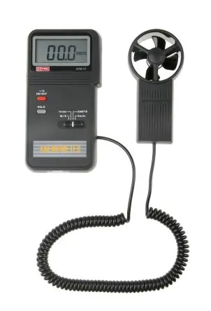 Produktfoto 1 von RS PRO AVM-01 Anemometer 60°C max.Temp. 45 m/s, 0.1 m/s, Luftgeschwindigkeit, Typ Flügelrad, ISO-kalibriert