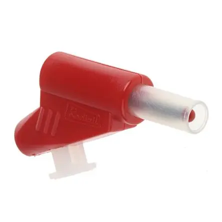 Produktfoto 1 von Radiall 4 mm Stecker Rot Bananenstecker, Kontakt verzinnt, 750V ac 30A