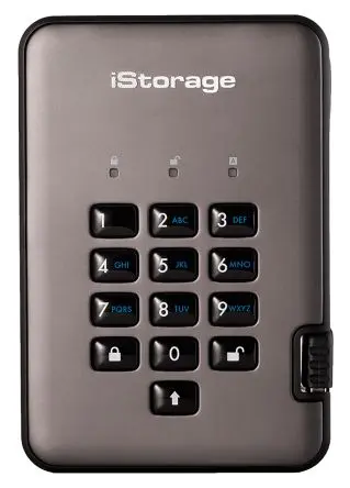 Produktfoto 1 von iStorage diskAshur PRO2 2 TB Außen- Externe Festplatte, SLC, HDD, 197, AES-256