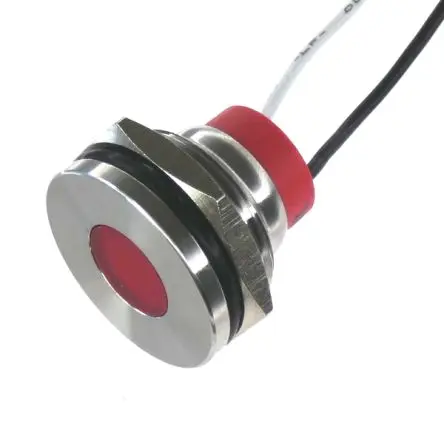 Produktfoto 1 von CML PL19SL Edelstahl-Panel-Leuchte Rot Panel-LED, Draht 240V 19 mm, IP67