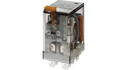 Produktfoto 1 von Finder 56 Leistungsrelais 230V Spule 2-poliger Umschalter DIN-Hutschiene 12A 17 kΩ