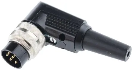 Produktfoto 1 von Lumberg WSV M16 DIN-Stecker gewinkelt 6-polig, DIN EN 60529, 250V ac 5A IP40 Kabel, Mit Gewinde Stecker