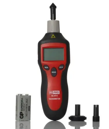 Produktfoto 1 von RS PRO, ±0.05% + 1 digit LCD Drehzahlmesser, DKD/DAkkS-kalibriert