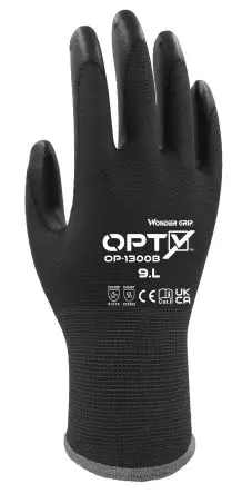 Wonder Grip OP-1300B OPTY Allgemeine Schutzhandschuhe Nylon Schwarz Polyurethan 24