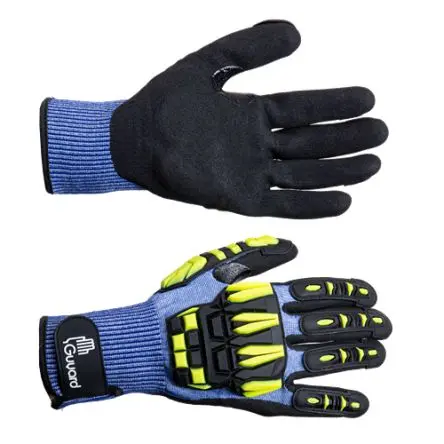 Produktfoto 1 von GUYARD BOA PUNCH F Handschuhe Größe 9 Hochdichtes Polyethylen Schwarz, Grau Nitrilschaum 20