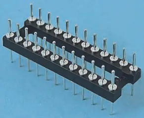 E-TEC DIL-Stiftsockel 2.54 mm Raster Durchsteckmontage Serie POS/POO/PCL Unisoliert