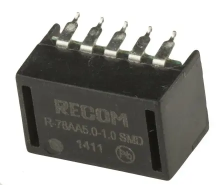 Produktfoto 1 von Recom R-78AA-1.0 Schaltregler / Ausgang 5V dc, 1 Ausg., 1 A, Oberfläche