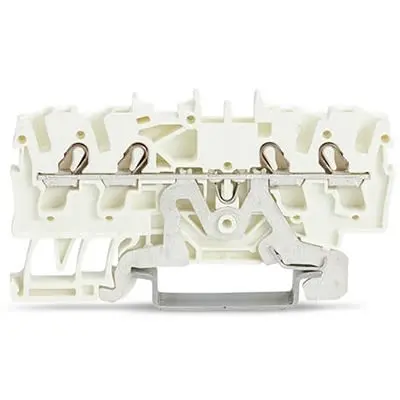 Produktfoto 1 von WAGO TOPJOB S Anschlussklemmenblock DIN-Schiene 1 Weiß, 2.5mm² Einsteck-Anschluss CSA
