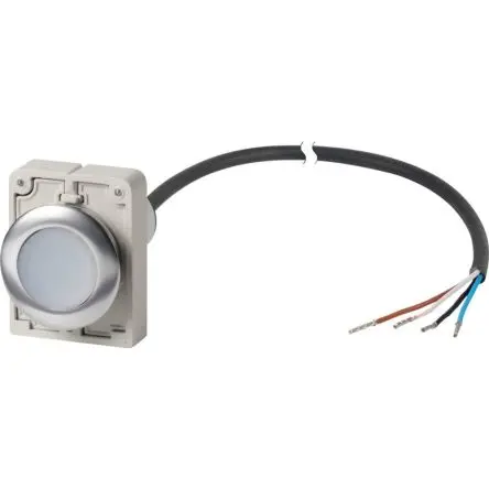 Eaton C30C Druckschalter Weiß Federrückstellung, Tastend Kabel Ø 30.5 mm, 1 Schließer / 4A 800 V ac, IP67, IP69K