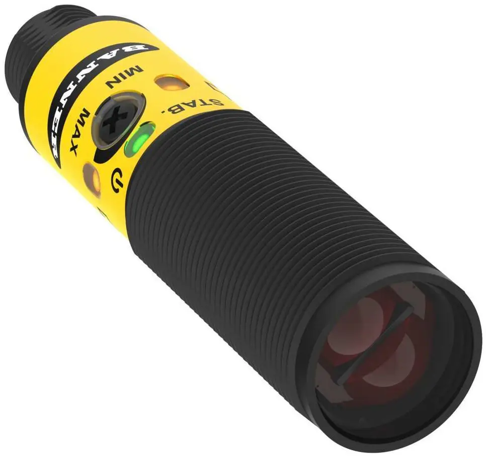 Produktfoto 1 von Banner Rechteckig Optischer Sensor, diffus, Bereich 750 mm, PNP Ausgang, Integral QD, Hell-/dunkelschaltend