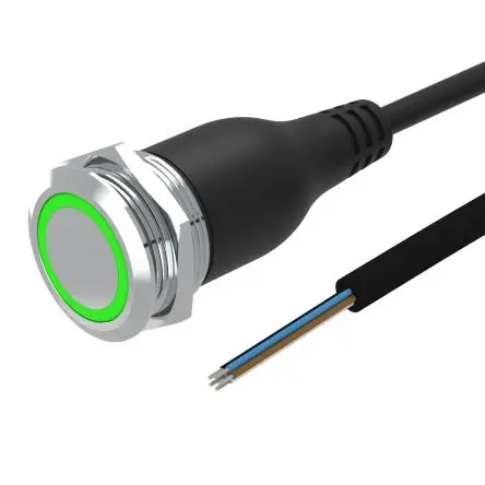 Produktfoto 1 von EAO 82 Druckschalter Weiß Beleuchtet Tastend Panel Ø 22 mm, 1 Wechsler / 3A 240 V dc 240 V ac, IP65, IP67