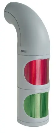 Produktfoto 1 von Werma 894 LED Dauerbetrieb Signalleuchte 230V Grün, Rot Wand, Ø 85 mm x 309 mm IP65