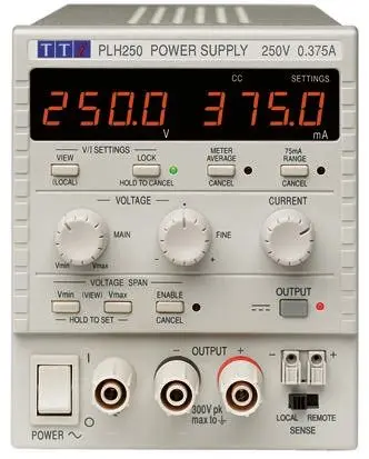 Produktfoto 1 von Aim-TTi PLH250 Digital Labornetzgerät 94W, 0 → 250V / 0 → 375mA, ISO-kalibriert