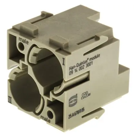 Produktfoto 1 von HARTING HAN Modular Modul für robusten Stromversorgungsstecker Stecker, 2-polig 10A, Kabel, Steckverbindermodul