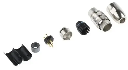 Produktfoto 1 von Lumberg 332 Standard DIN-Stecker Gerade 3-polig, DIN EN 60529, 250V ac 5A IP68 Kabel, Schrauben Stecker