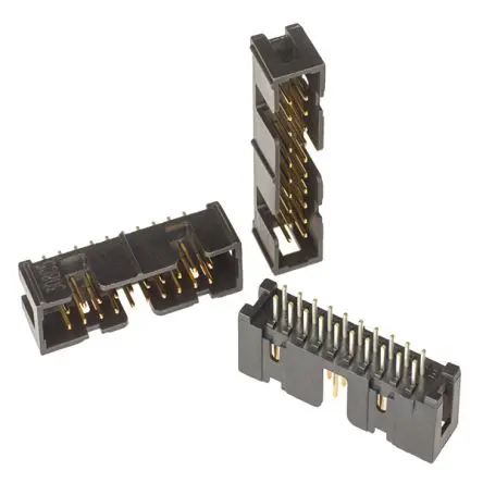 3M 2500 Leiterplattenleiste gewinkelt, 20-polig / 2-reihig, Raster 2.54 mm Raster Durchsteckmontage, Unisoliert