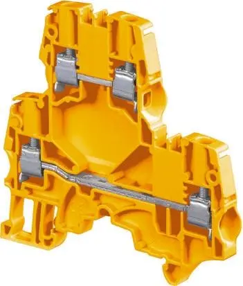 Produktfoto 1 von Entrelec ZS4-D2 Doppelstock Reihenklemmen 2 Orange, 4mm², 800V ac Schraubbefestigung ATEX