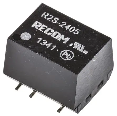 Produktfoto 1 von Recom R2S DC/DC Konverter, 5V dc OUT 400 mA Oberfläche 24V dc 1 kV dc 2 W -40 °C 100 °C