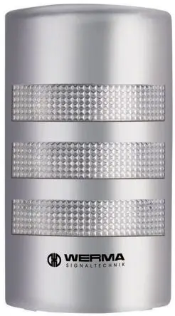 Produktfoto 1 von Werma FlatSIGN LED Signalturm Summer 3-stufig Linse Klar 24V Dauer Wand 195 mm