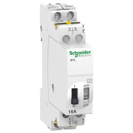 Produktfoto 1 von Schneider Electric Acti9 Impulsrelais 12V ac Spule 1-poliger Umschalter DIN-Hutschiene 16A