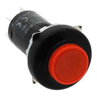 Produktfoto 1 von Idec MW1B Druckschalter Tastend Panel Ø 22 mm, 2-poliger Umschalter / 10A 110 V ac, IP66