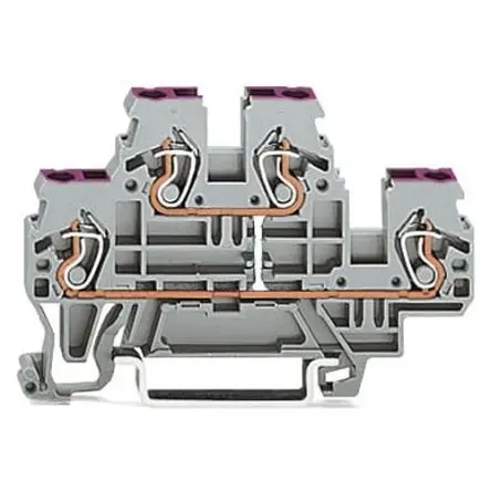 WAGO 870 Anschlussklemmenblock 2 Grau, 2.5mm², 500V Zugfederklemme
